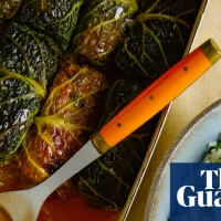 Thomasina Miers’ recipe for stuffed cabbage in white wine and escabeche, with buttered dill and pea rice | Sunday best